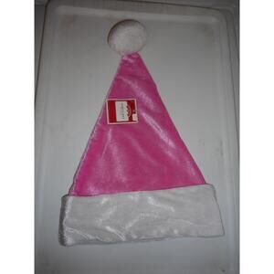 Christmas Santa Hat Pink with White Brim 18″ Tall Merry Brite